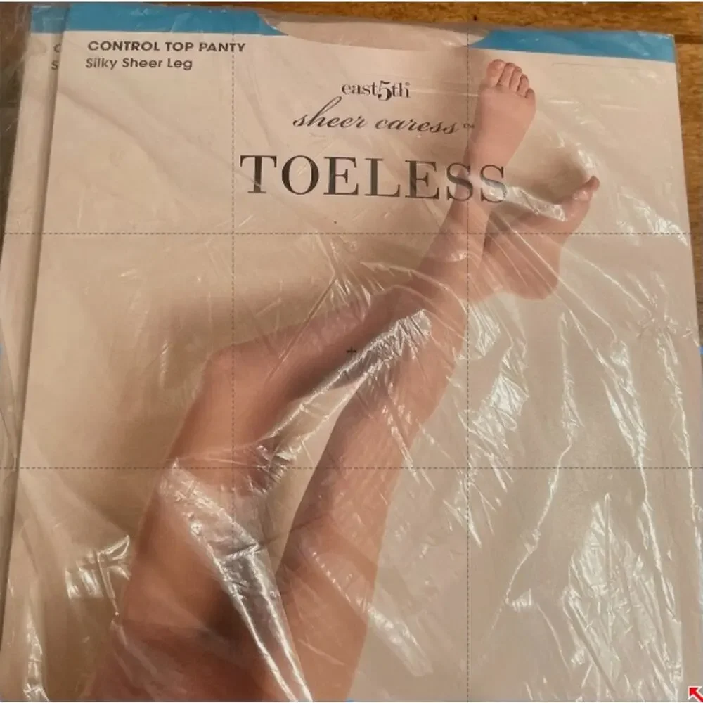 J.C. Penney East 5th Panty Hose Sheer Caress‎ Toeless Silky Sheer C-11
